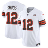 Cleveland Browns #12 Shedeur Sanders White 2025 Draft 1946 Collection F.U.S.E