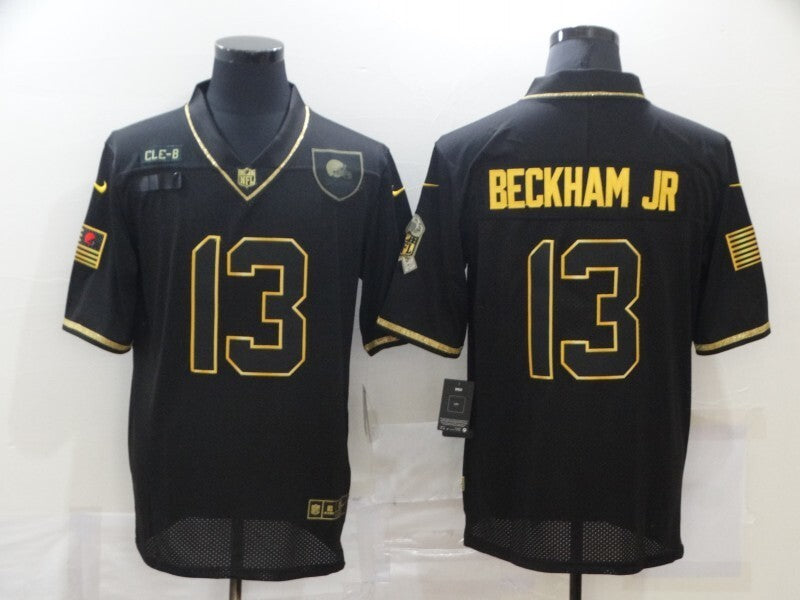 Cleveland Browns #13 Odell Beckham Jr 20 Salute Retro Gold 834 Style 2