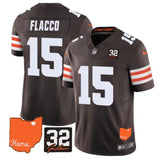 Cleveland Browns #15 Joe Flacco Brown 2025 F.U.S.E. With Jim Brown Memorial & Home