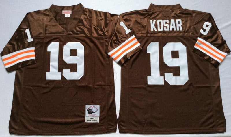 Cleveland Browns #19 Bernie Kosar Throwback Style 1