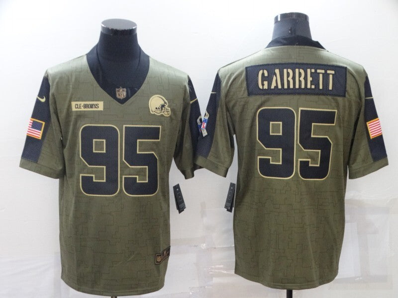 Cleveland Browns #95 Myles Garrett 21 Salute 5924