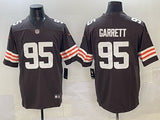 Cleveland Browns #95 Myles Garrett Retro Adult Style 2