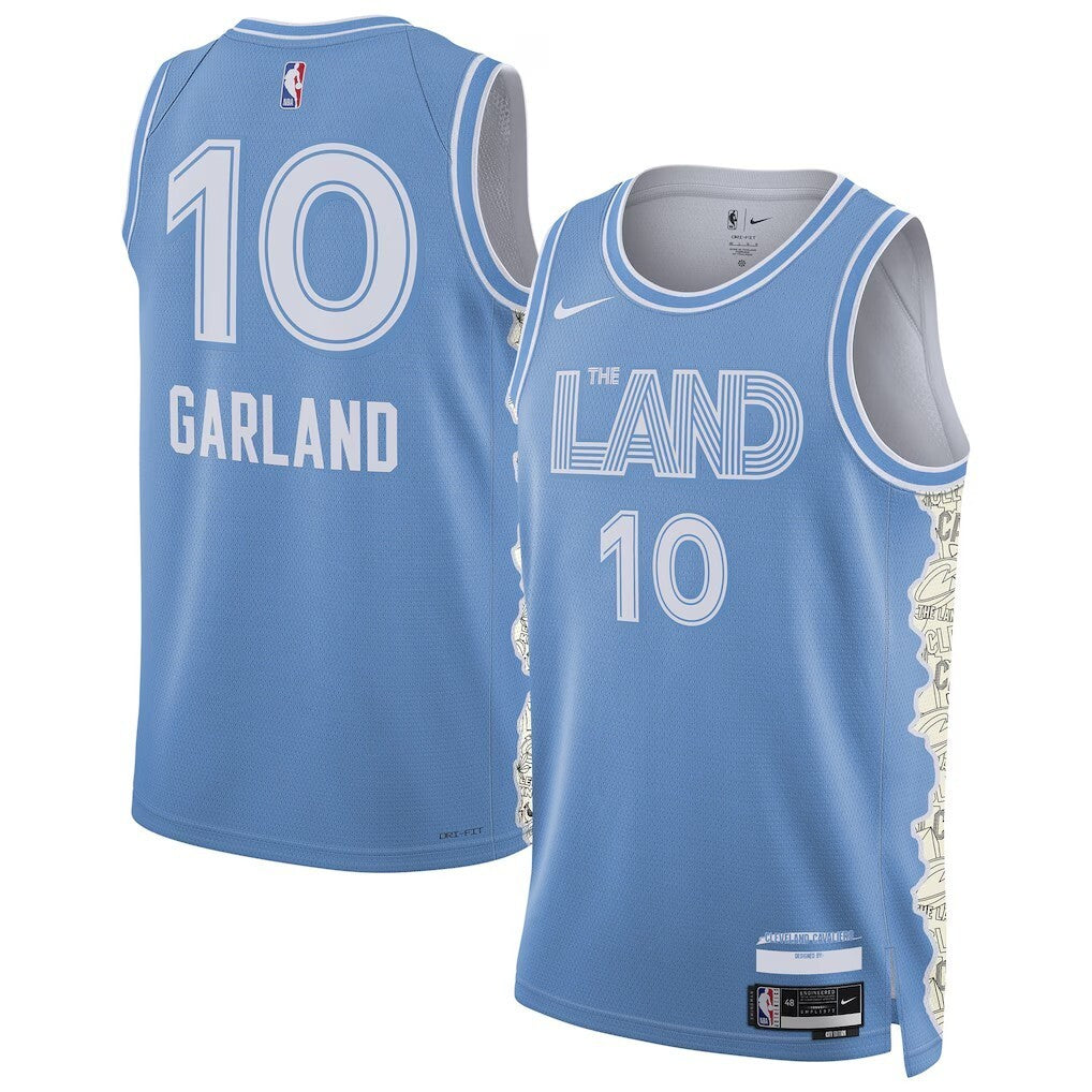 Cleveland Cavaliers #10 Darius Garland Unisex 202425 Swingman Player Jersey - City Edition - Light Blue