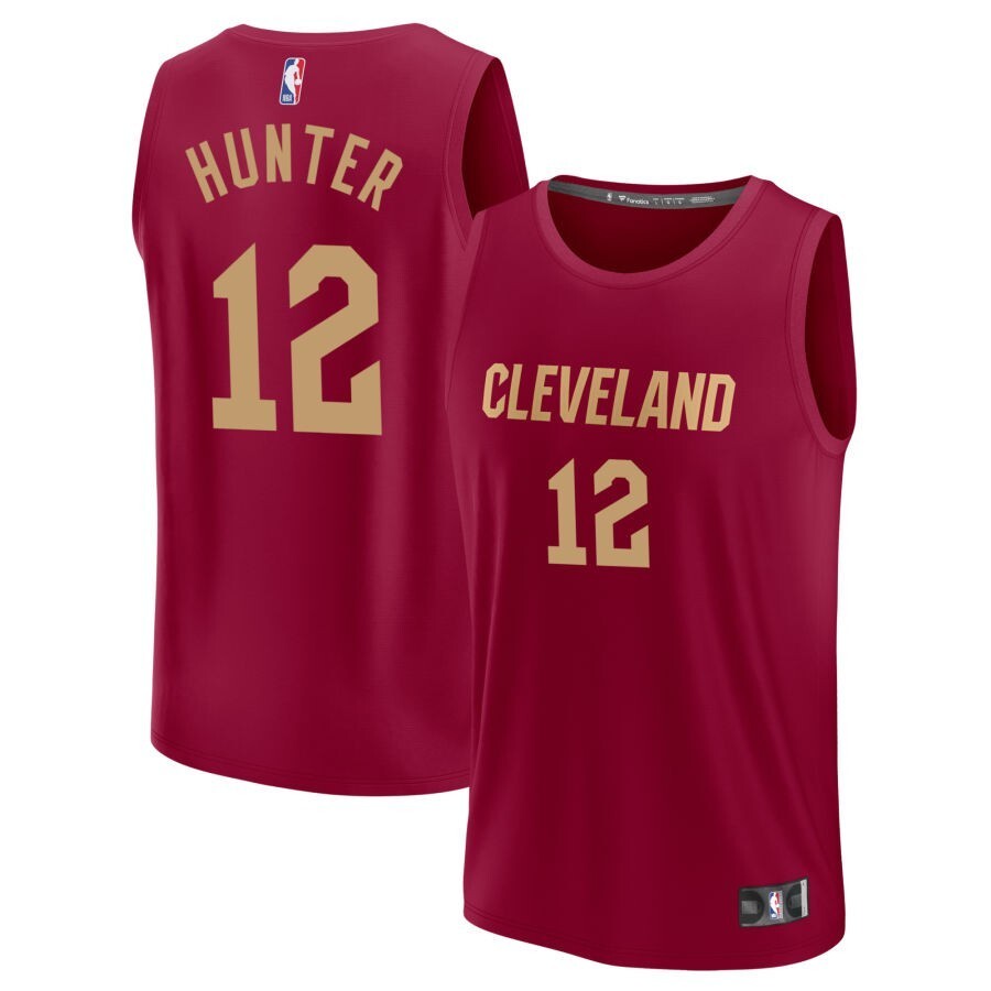 Cleveland Cavaliers #12 De'Andre Hunter Wine - Icon Edition