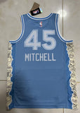 Cleveland Cavaliers #45 Donovan Mitchell 25 Cavaliers City Light Blue Style 1 Basketball Jersey