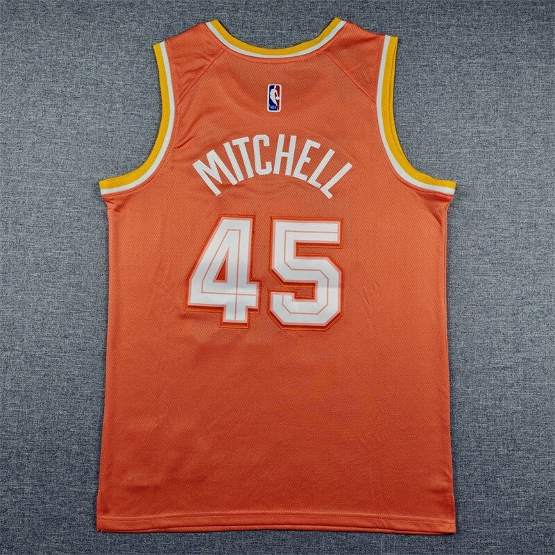 Cleveland Cavaliers #45 Donovan Mitchell 26 Cavaliers 45 Orange City Edition Style 1