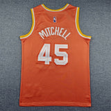 Cleveland Cavaliers #45 Donovan Mitchell 26 Cavaliers 45 Orange City Edition Style 3
