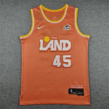 Cleveland Cavaliers #45 Donovan Mitchell 26 Cavaliers 45 Orange City Edition Style 4