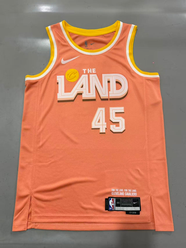 Cleveland Cavaliers #45 Donovan Mitchell 26 Season Cavaliers Team City Style 2