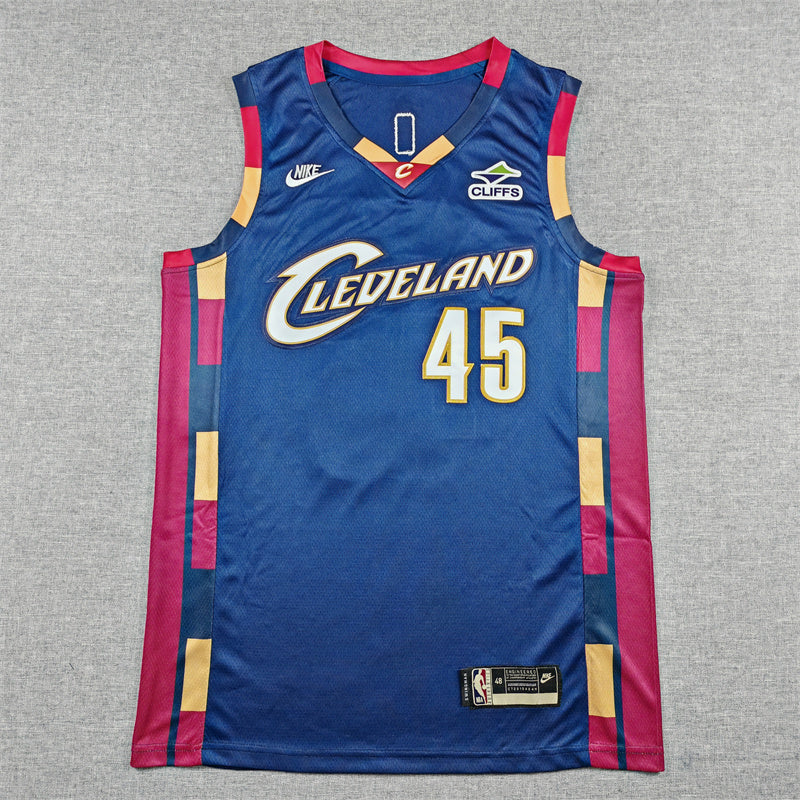 Cleveland Cavaliers #45 Donovan Mitchell Cavaliers 45 Classic Blue Style 2