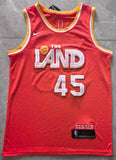 Cleveland Cavaliers #45 Donovan Mitchell Cavaliers 45# City Edition Orange Jersey Style 2
