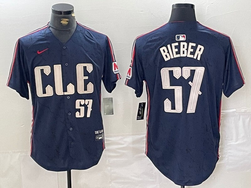Cleveland Guardians #57 Shane Bieber Indians City Style 4