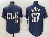 Cleveland Guardians #57 Shane Bieber Indians City Style 4