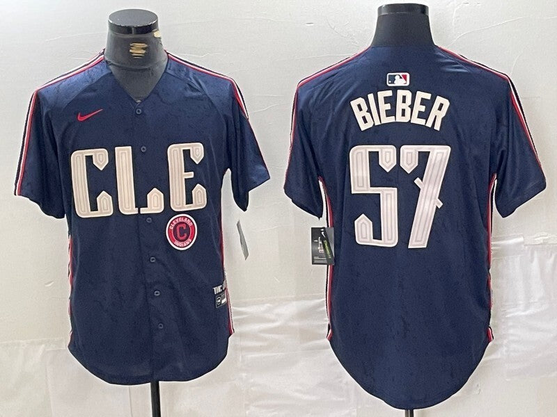 Cleveland Guardians #57 Shane Bieber Indians City Style 6