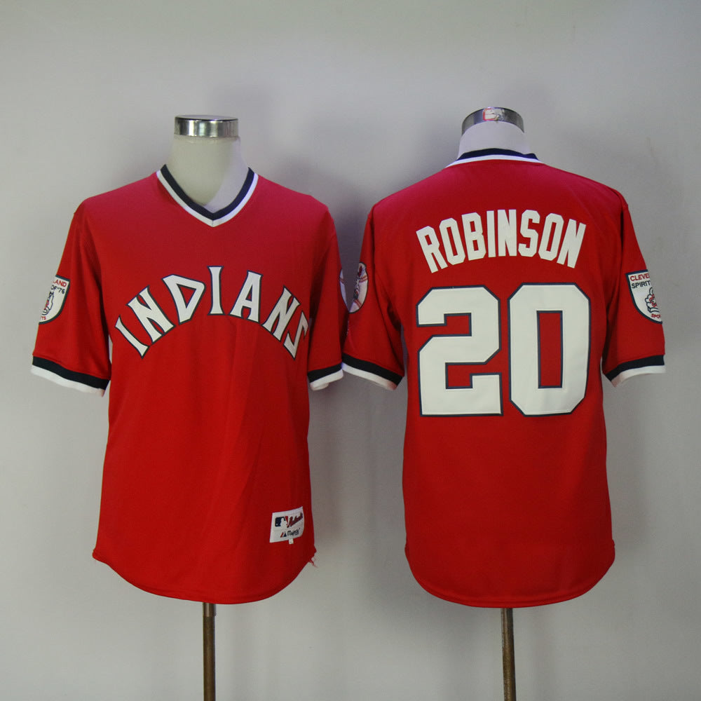 Cleveland Indians #20 Indians 20 Red Pullover Inverted