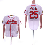 Cleveland Indians #25 Jim Thome Indians 25 White Retro