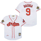 Cleveland Indians #9 Carlos Baerga Indians 9 White 1995 Retro