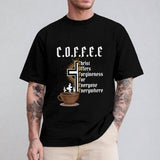 Coffee Christ Offers Forgiveness for Everyone Everywhere Shirt Casual Style Crew Neck Short Sleeve T-Shirt Tops Trendy for Unisex, Perfect Gift