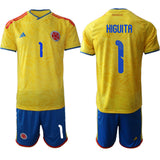 Colombia Team #1 René Higuita Yellow 2026 World Cup Home Soccer Jersey Suit