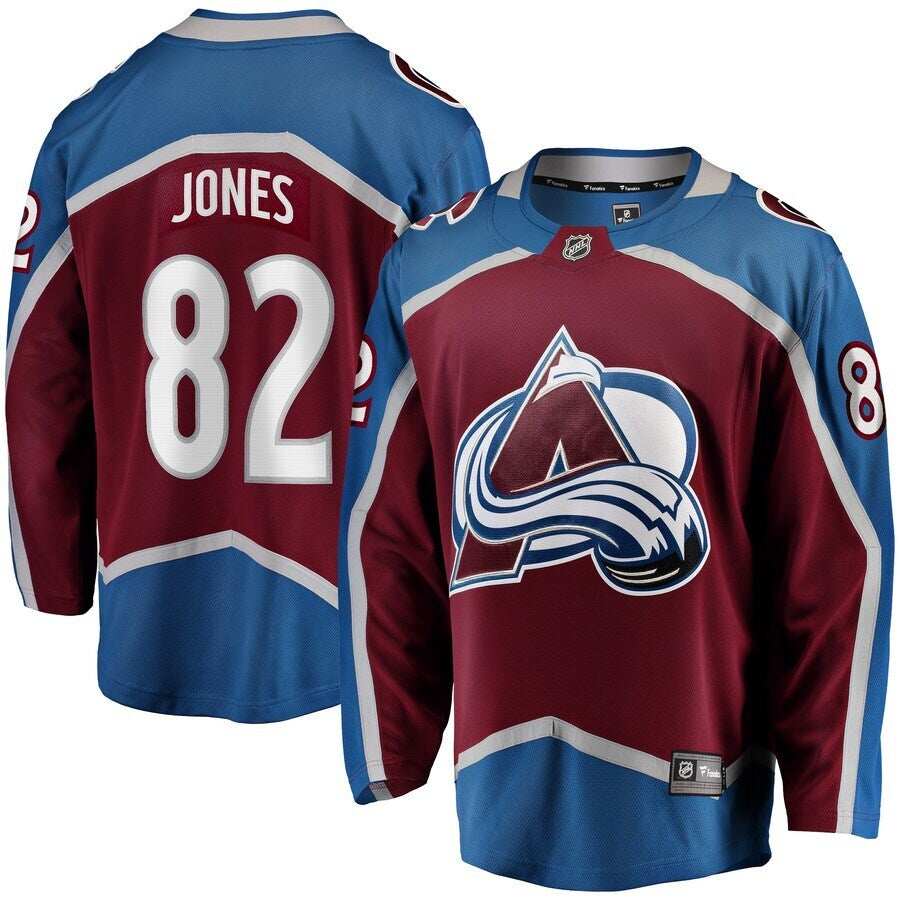 Colorado Avalanche #82 Caleb Jones Home Premier Breakaway Player Jersey - Maroon