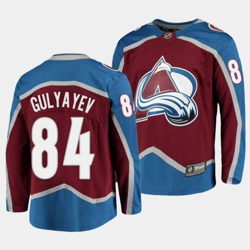 Colorado Avalanche #84 mikhail gulyayev home burgundy 2023 nhl draft