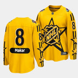 Colorado Avalanche #8 Cale Makar 2024 NHL All-Star Yellow Jersey Style 2