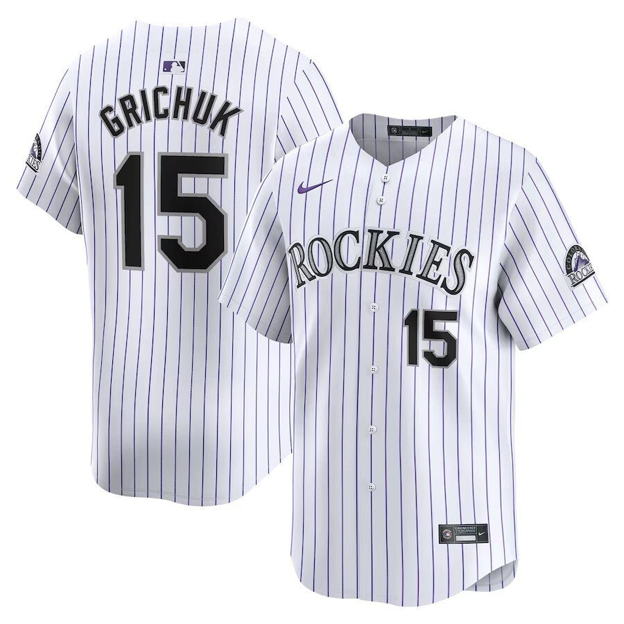 Colorado Rockies #15 Randal Grichuk Home Limited Player Jersey - White