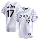 Colorado Rockies #17 Todd Helton Home Limited Player Jersey - White