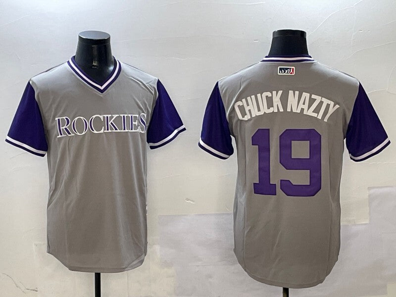 Colorado Rockies #19 Charlie Blackmon Nokia Fashion Style 2