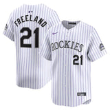 Colorado Rockies #21 Kyle Freeland Home Limited Player Jersey - White