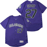Colorado Rockies #27 Trevor Story 27 Purple Elite