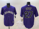 Colorado Rockies #27 Trevor Story Adult Style 2