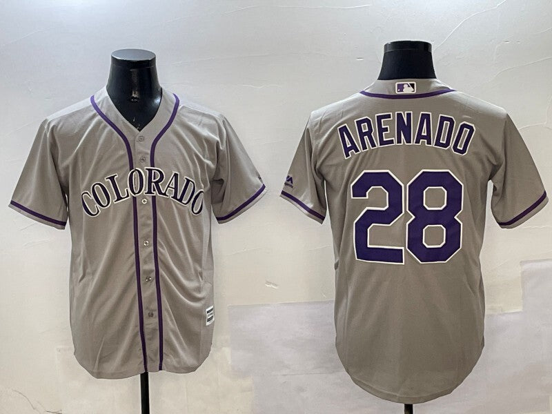 Colorado Rockies #28 Nolan Arenado Nokia Fashion Style 1