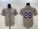 Colorado Rockies #28 Nolan Arenado Nokia Fashion Style 1