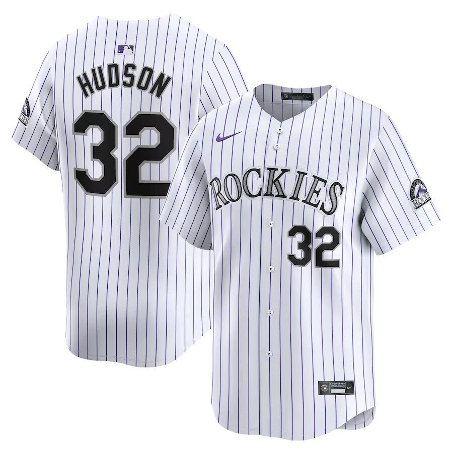 Colorado Rockies #32 Dakota Hudson Home Limited Player Jersey - White Style 2