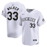 Colorado Rockies #33 Larry Walker Home Limited Player Jersey - White