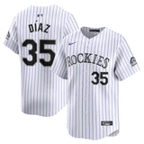 Colorado Rockies #35 Elias Diaz Home Limited Player Jersey - White Style 2