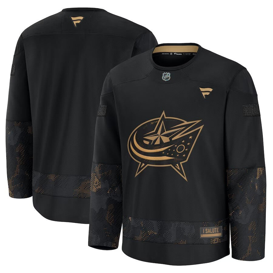 Columbus Blue Jackets 2024 Military Appreciation Practice Jersey - Black