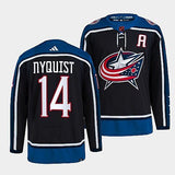 Columbus Blue Jackets #14 gustav-nyquist-navy-2022reverse-retro-2.0-authentic-primegreen-jersey