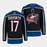 Columbus Blue Jackets #17 justin-danforth-navy-2022reverse-retro-2.0-authentic-primegreen-jersey