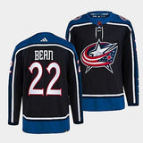 Columbus Blue Jackets #22 jake-bean-navy-2022reverse-retro-2.0-authentic-primegreen-jersey