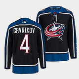 Columbus Blue Jackets #4 vladislav-gavrikov-navy-2022reverse-retro-2.0-authentic-primegreen-jersey