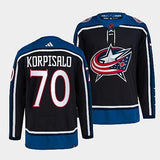 Columbus Blue Jackets #70 joonas-korpisalo-navy-2022reverse-retro-2.0-authentic-primegreen-jersey