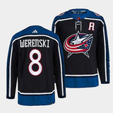 Columbus Blue Jackets #8 zach-werenski-navy-2022reverse-retro-2.0-authentic-primegreen-jersey Style 2