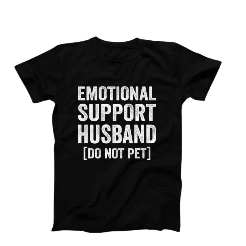 Comfort Colors Emotional Support Husband T-Shirt, Funny Husband Shirt, Cool Husband Gift, Gift From Wife, Husband Anniversary Gift, Gift For Him
