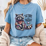 Comfort Colors Women's Casual Cotton Graphic T-Shirt with Raccoon Design and 