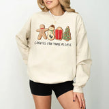 Cookies For Two Please! Christmas Pregnancy Announcement Christmas Sweatshirt, Pregnancy Reveal Christmas Sweater, Maternity Christmas Shirt