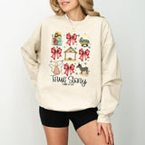 Coquette Jesus Christmas Sweatshirt, Baby Jesus Nativity Scene Sweatshirt, True Story Oh Holy Night Bible Verse Clothing, Unisex