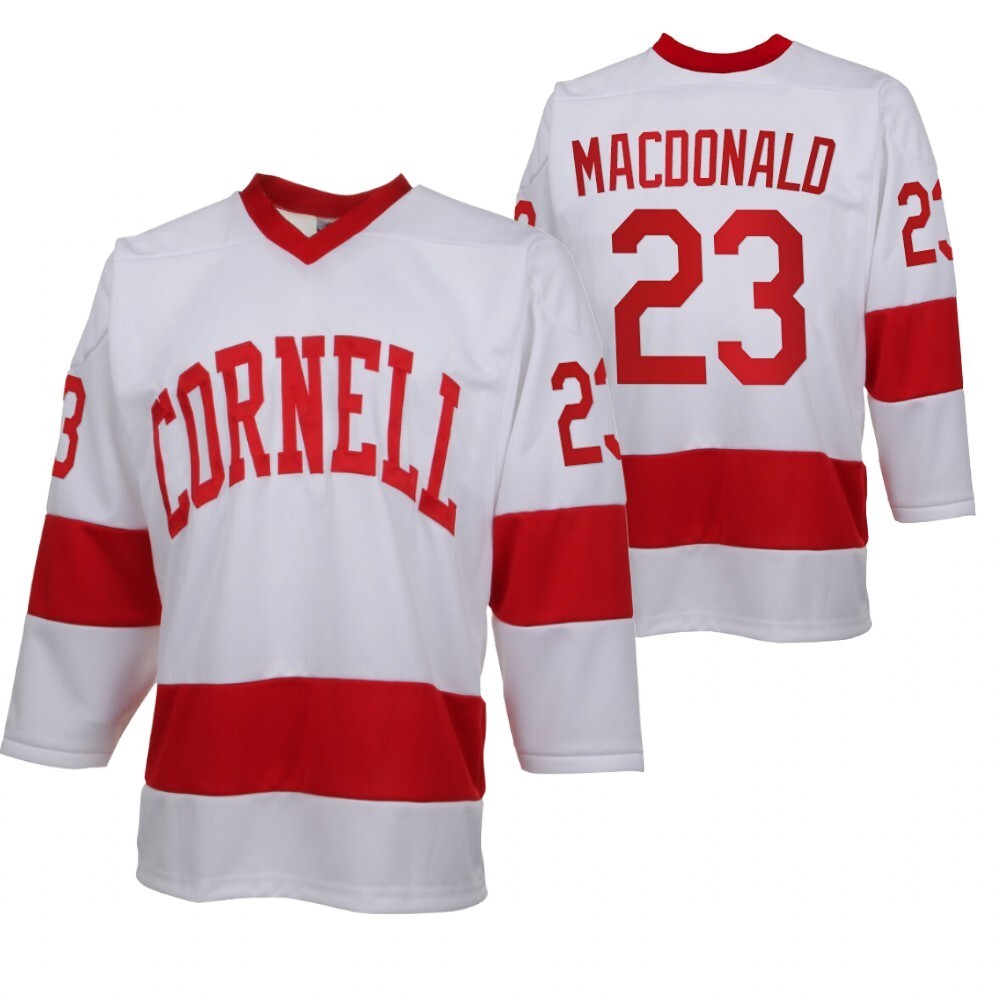 Cornell Avalanche #23 Jacob Macdonald college-hockey-replica-white-jersey