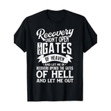 [Cotton Recovery Quote Tee] 100% Cotton 12-Step AA Recovery Quote T-Shirt for Men - Casual & Stylish, Machine Washable, Perfect for Sobriety Celebrations & Casual Attire Made in USA